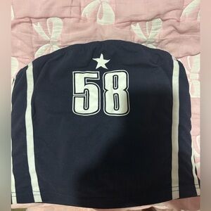 Black and White Sports Jersey with Number 58